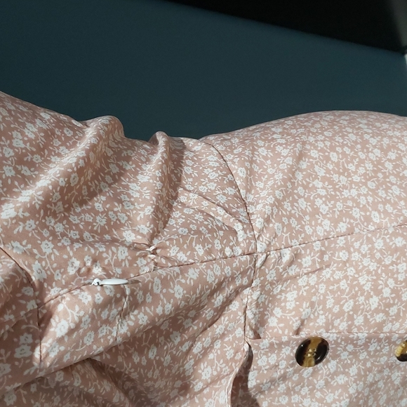 NWT ESSENCE COUTURE FLORAL FAUX WRAP A LINE BUTTON BOTTOM Midi Dress sz XL (12) - Picture 5 of 12